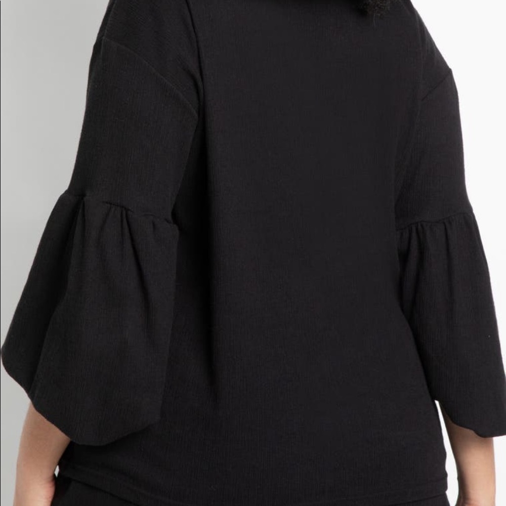 Eloquii Bishop Sleeve Knot Top